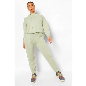 BooHoo Mint Green Knit Drawstring Sweatsuit L